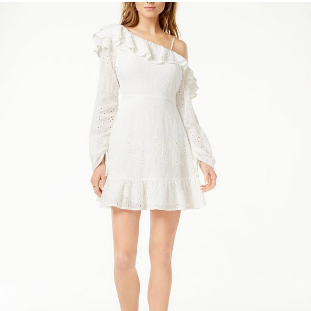 Astr The Label White Off Shoulder Dress